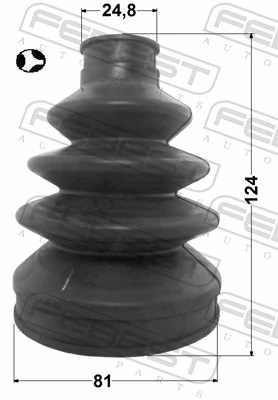 1915E60T Febest Bota de proteção interna de junta homocinética do semieixo dianteiro