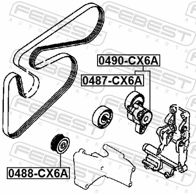 1611423580 Peugeot/Citroen Rolo parasita da correia de transmissão