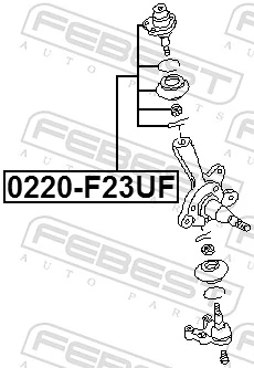0220F23UF Febest Suporte de esfera superior