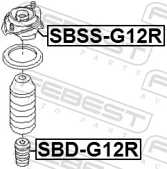 Suporte de amortecedor traseiro para Subaru Impreza III GH