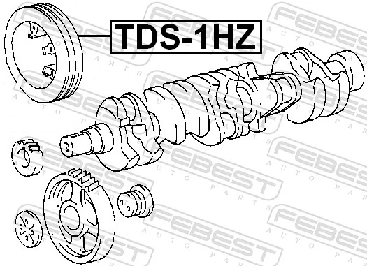 Polia de cambota para Toyota Land Cruiser 80 J8