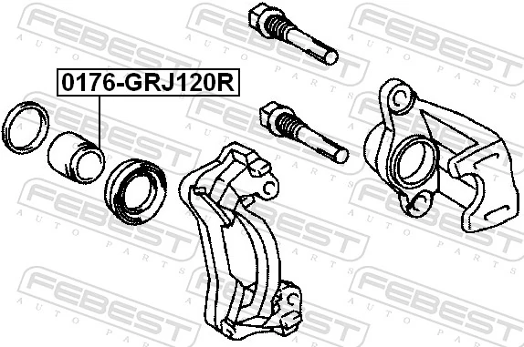 0176GRJ120R Febest Pistão de suporte do freio traseiro