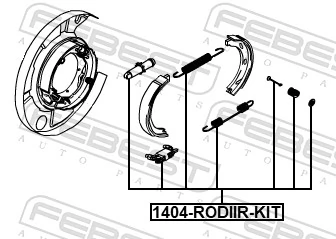 BD41100100 Hyundai/Kia Kit de montagem das sapatas traseiras de tambor