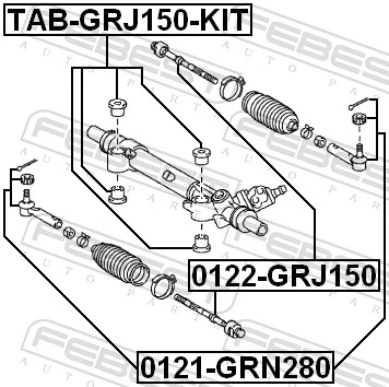  Tração de direção Toyota Land Cruiser PRADO SUV (J150) (2009 - 2026) PRADO