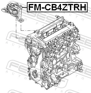 FMCB4ZTRH Febest Coxim (suporte) direito dianteiro de motor