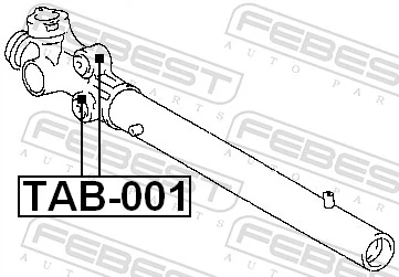 TAB001 Febest Bucha de fixação da cremalheira da direção