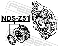 NDSZ51 Febest Polia do gerador