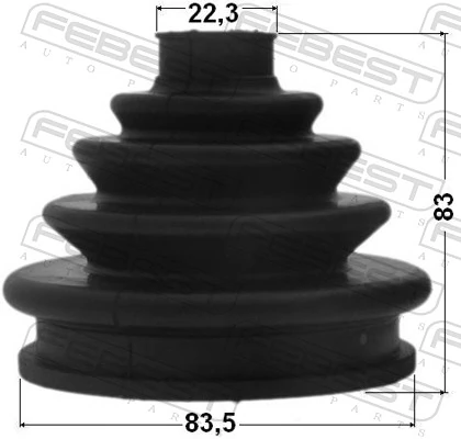 Bota de proteção externa de junta homocinética do semieixo dianteiro para Mercedes E  S210
