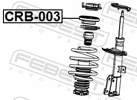 CRB003 Febest Rolamento de suporte do amortecedor dianteiro