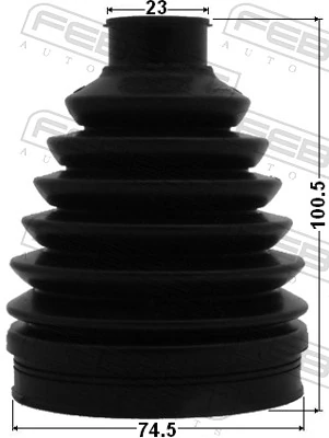 1217PSOL2WD Febest Bota de proteção externa de junta homocinética do semieixo dianteiro