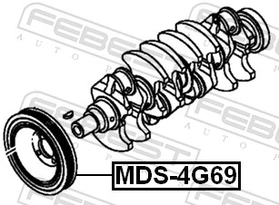 Polia de cambota para Mitsubishi Galant IX DJ, DM