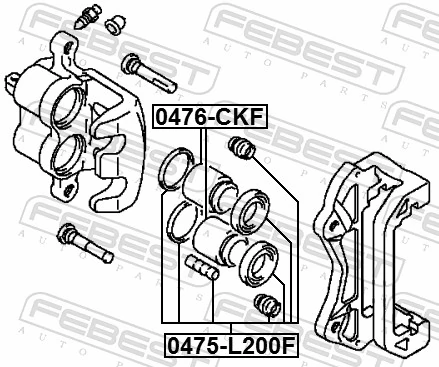 Compre UMY13326ZA Nissan/Infiniti Kit de reparação de suporte do freio dianteiro