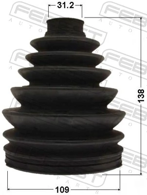 Compre Bota de proteção externa de junta homocinética do semieixo dianteiro Toyota Land Cruiser 