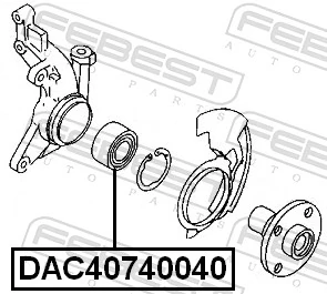 DAC40740040 Febest Rolamento de cubo traseiro