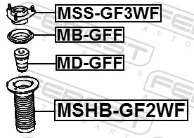 MSHBGF2WF Febest Bota de proteção de amortecedor dianteiro