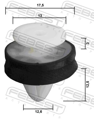 0051984545 Fiat/Alfa/Lancia Cápsula (prendedor) de fixação de revestimento da porta
