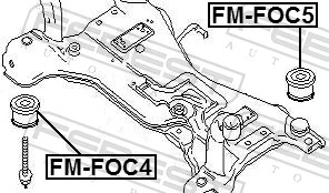 FMFOC5 Febest Bloco silencioso (coxim) de viga dianteira (de plataforma veicular)