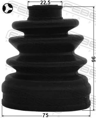 0415N94T Febest Bota de proteção interna de junta homocinética do semieixo dianteiro