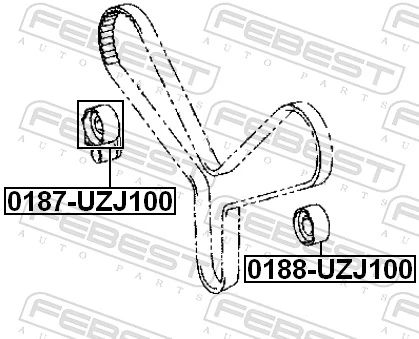 Rolo parasita da correia do mecanismo de distribuição de gás Toyota Land Cruiser 100 J10