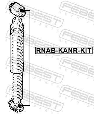 Bloco silencioso de amortecedor traseiro para Renault Kangoo II KW0, KW1