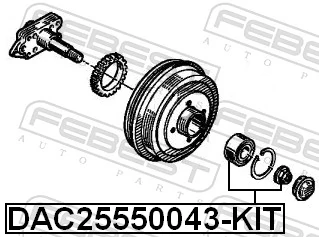 Rolamento de cubo traseiro Dacia Logan II L8_