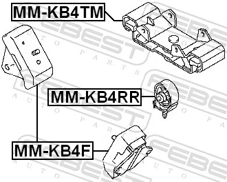 MMKB4TM Febest Coxim de transmissão (suporte da caixa de mudança)