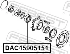 Rolamento de cubo traseiro para Nissan Patrol  Y60