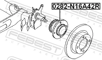0282N16A42R Febest Cubo traseiro