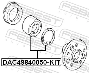  Rolamento de cubo traseiro Lexus IS sedan (E1) (1999 - 2005) 