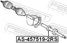 AS4575192RS Febest Rolamento suspenso do semieixo dianteiro