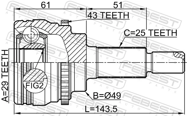 Compre Junta homocinética externa dianteira Suzuki Ignis 2