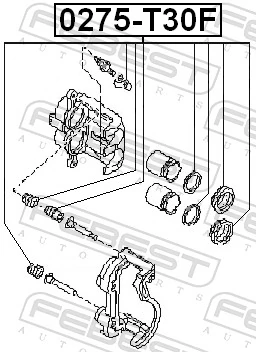 Compre Kit de reparação de suporte do freio dianteiro Nissan X-Trail 