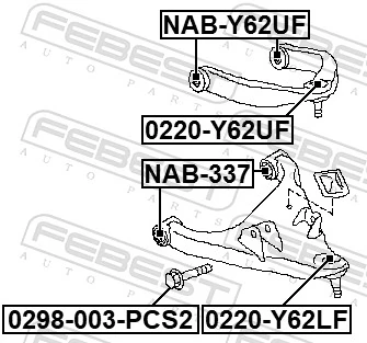 Suporte de esfera superior para Nissan Patrol  Y62