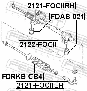 Compre Bota de proteção do mecanismo de direção (de cremalheira) Ford Focus 2