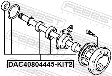 DAC40804445KIT2 Febest Rolamento de cubo traseiro
