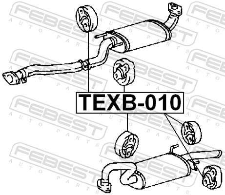 Coxim de fixação do silenciador Suzuki Swift II AH, AJ