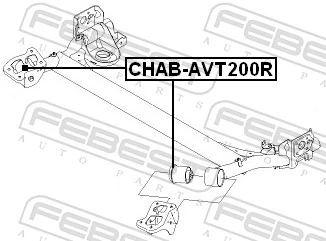 CHABAVT200R Febest Bloco silencioso de viga traseira (de plataforma veicular)
