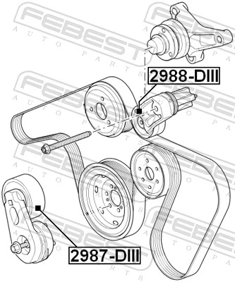Rolo de reguladora de tensão da correia de transmissão para Land Rover Range Rover SPORT I L320