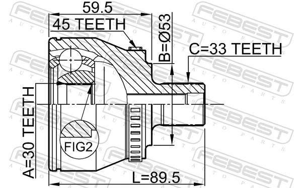 Compre 8D0407305G VAG Junta homocinética externa dianteira
