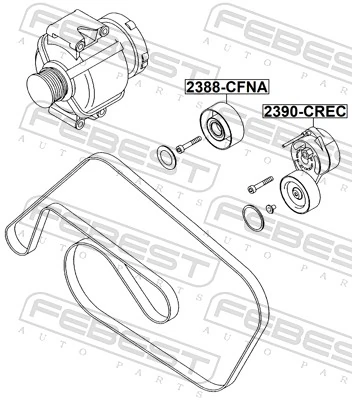 Reguladora de tensão da correia de transmissão Audi A8 D3 4E2, 4E8