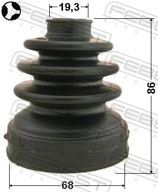 Bota de proteção interna de junta homocinética do semieixo dianteiro para Toyota Yaris  P13