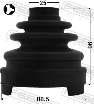 0215Z51T Febest Bota de proteção interna de junta homocinética do semieixo dianteiro