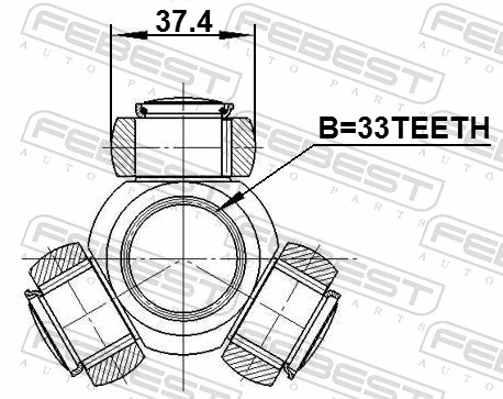 Junta homocinética interna, tripé para Mitsubishi Lancer X SPORTBACK CX_A