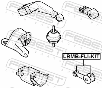 LRMBFLIKIT Febest Coxim (suporte) inferior de motor (bloco silencioso)