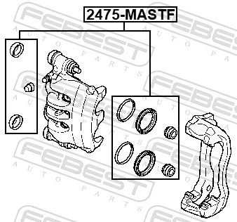 Kit de reparação de suporte do freio dianteiro para Renault Master III EV, HV, UV