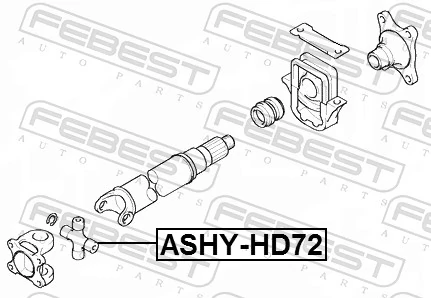 ASHYHD72 Febest Cruzeta da junta universal traseira
