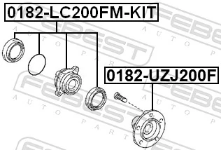  Rolamento de cubo dianteiro Toyota Land Cruiser SUV (J200) (2007 - 2021) 