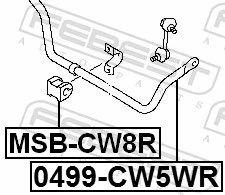 0499CW5WR Febest Estabilizador traseiro