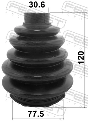 Bota de proteção externa de junta homocinética do semieixo dianteiro para Ford Focus II DA, HCP, DP
