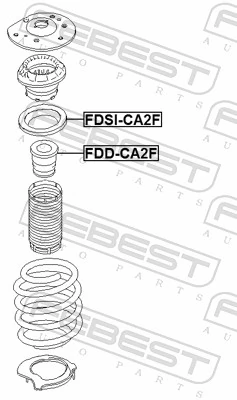 FDSICA2F Febest Espaçador (anel de borracha) da mola dianteira inferior